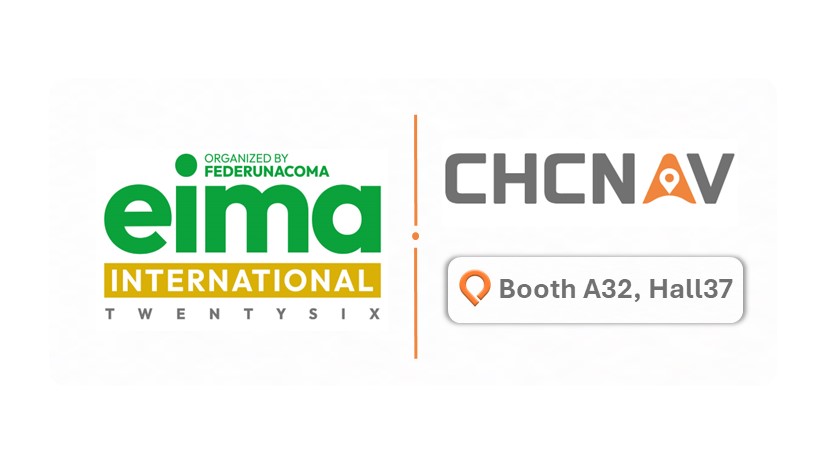 Stand de l'agriculture de précision du CHCNAV à l'EIMA 2026.
